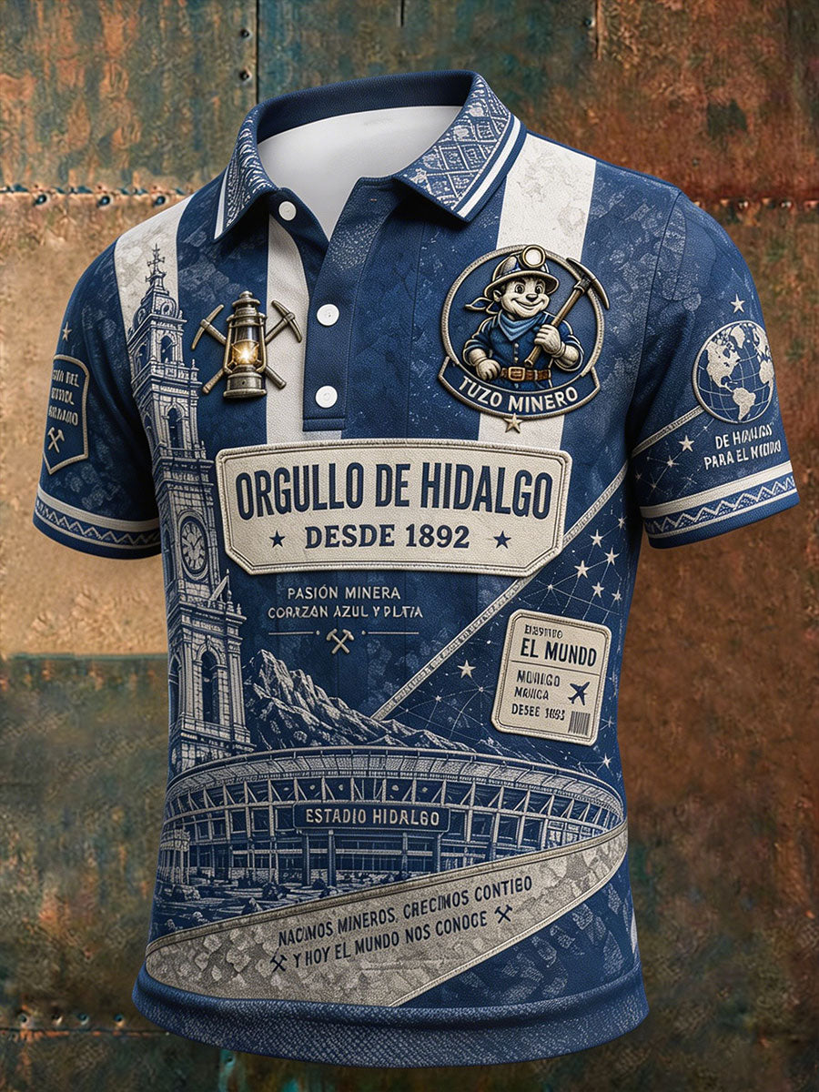 Men's Mexico Football Lover Tuzos Art Printed Casual Tops