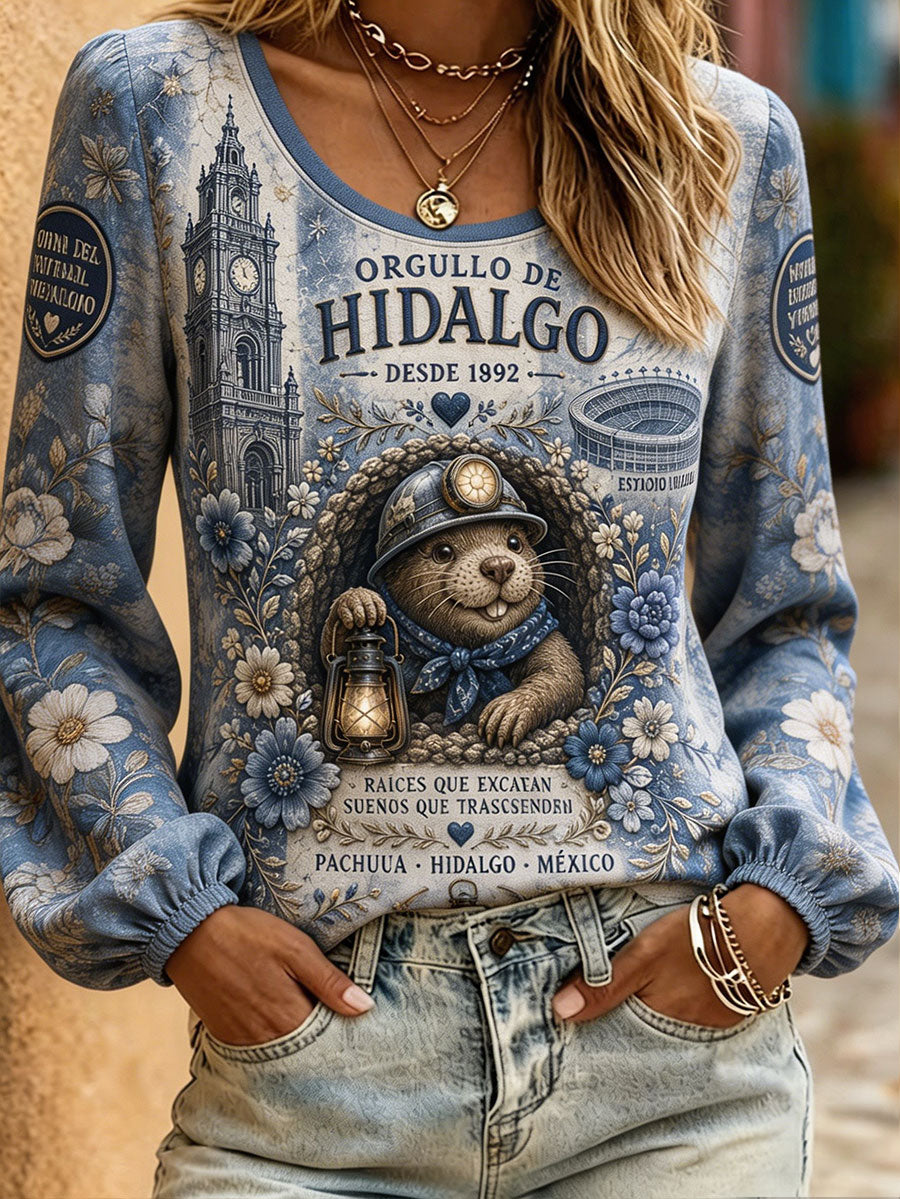 Women's Mexico Football Lover Tuzos Art Printed Linen Tops