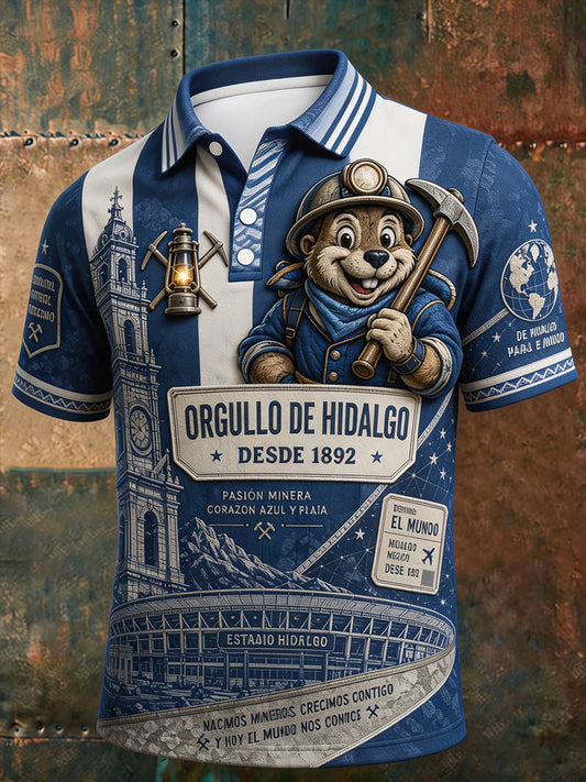 Men's Mexico Football Lover Tuzos Art Printed Casual Tops