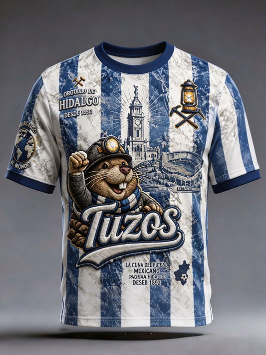 Men's Mexico Football Lover Tuzos Art Printed T-shirt