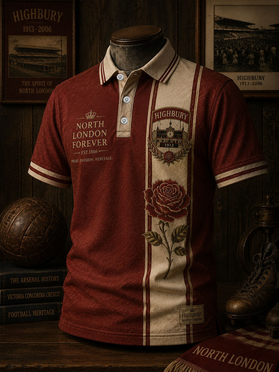 Men's Highbury Proud North London Football Lover Printed Casual Tops