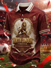 Men's Gift For Football Fans Print Casual Polo