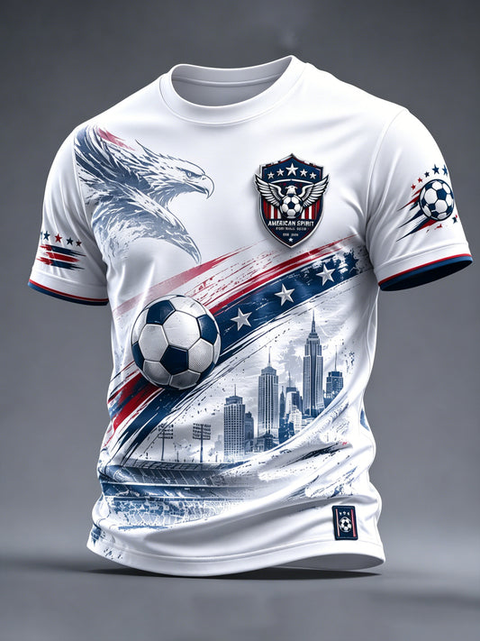 Men's USA Football Printed T-shirt