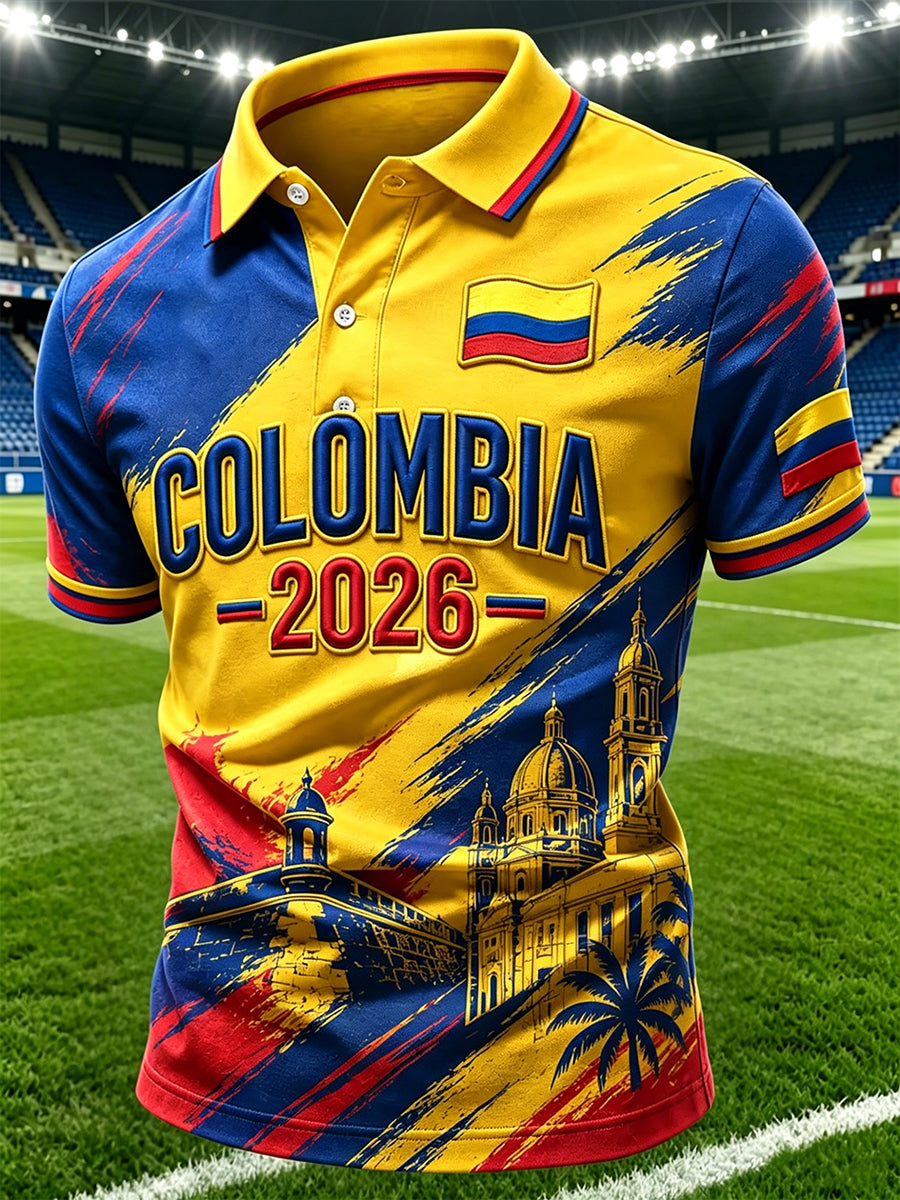 Men's Colombian football casual unisex T-shirt