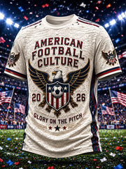 Men's Gift For Soccer Fans Print Casual Tee