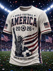 Men's Gift For Soccer Fans Print Casual Tee