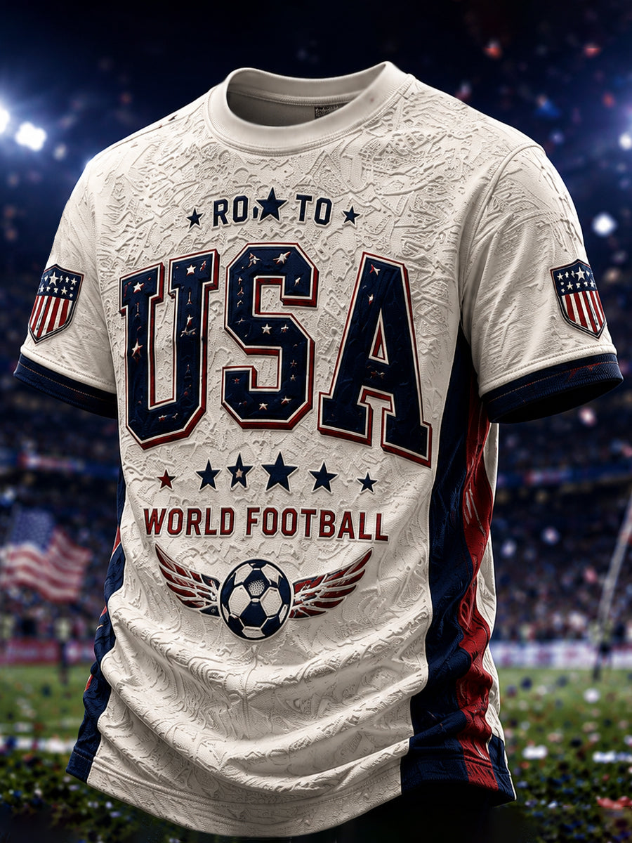 Men's Gift For Soccer Fans Print Casual Tee
