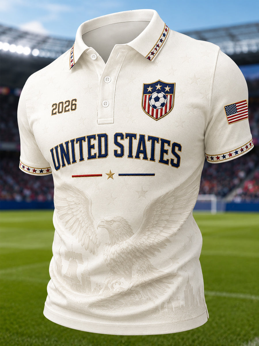 Men's Gift For Soccer Fans Print Casual Polo