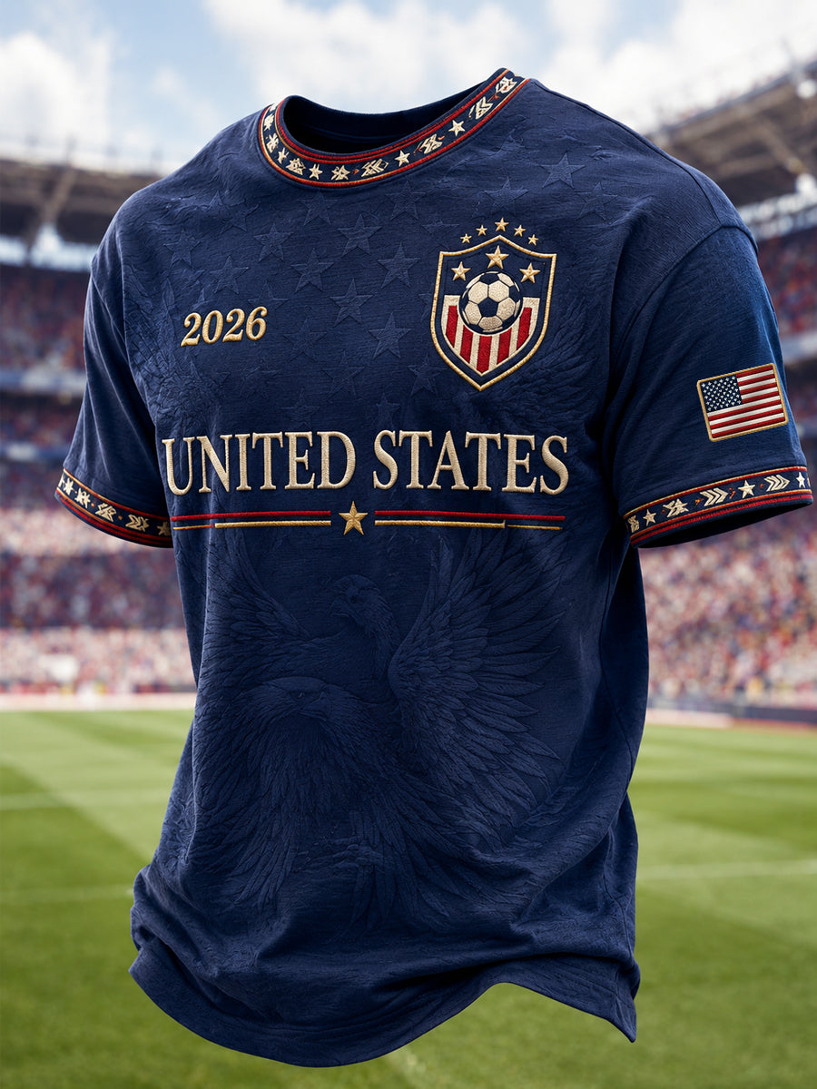 Men's Gift For Soccer Fans Print Casual Tee