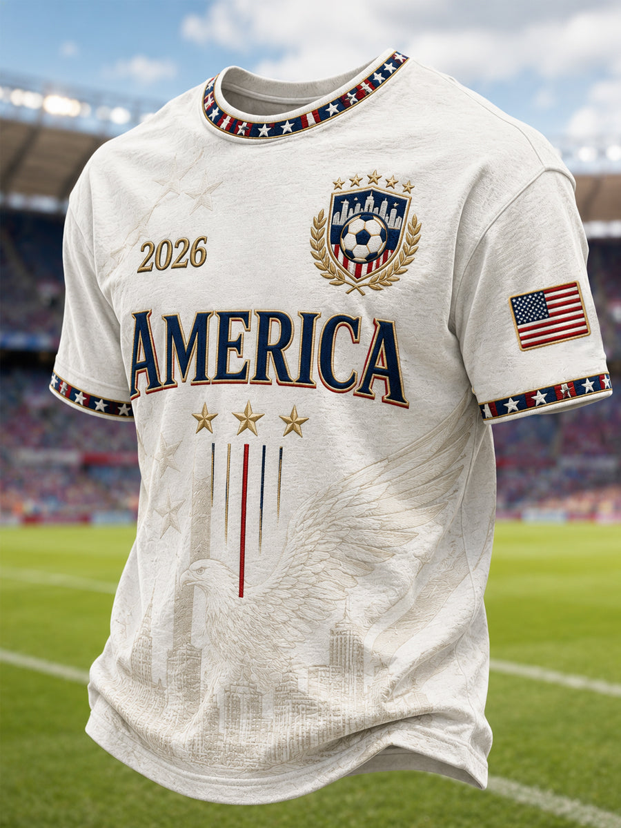 Men's Gift For Soccer Fans Print Casual Tee