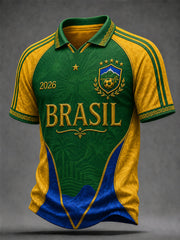Men's Gift For Soccer Fans Print Casual Polo