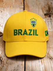 Unisex Brazil Football Fan Gift Design Print Hat