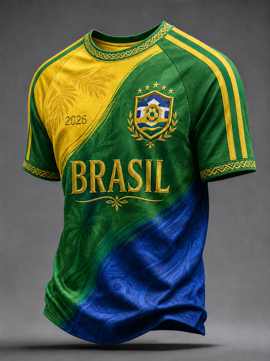 Men's Gift For Soccer Fans Print Casual Tee