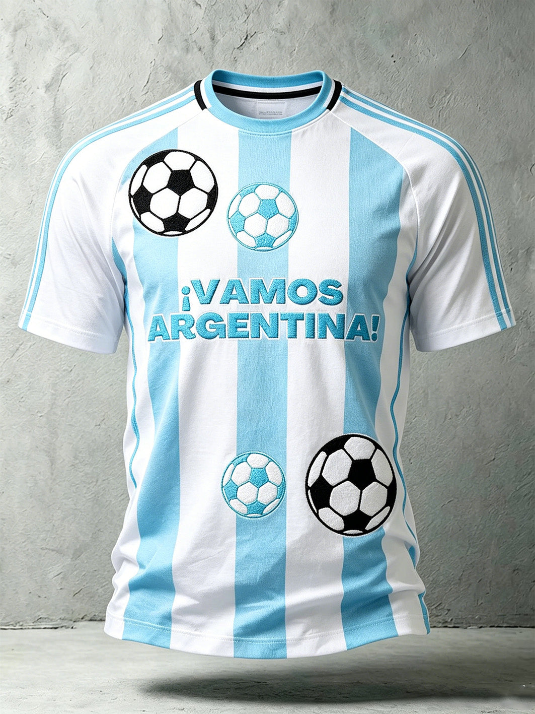 Men's  star football team cheering casual short sleeve t-shirt