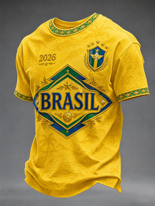 Men's Gift For Football Fans Print Casual Tee