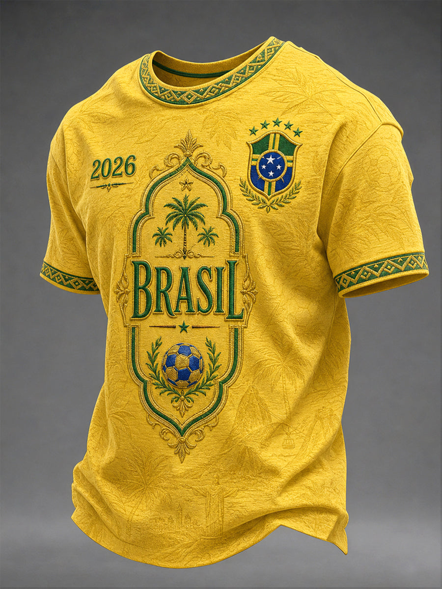 Men's Gift For Football Fans Print Casual Tee