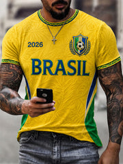 Men's Gift For Football Fans Print Casual Tee