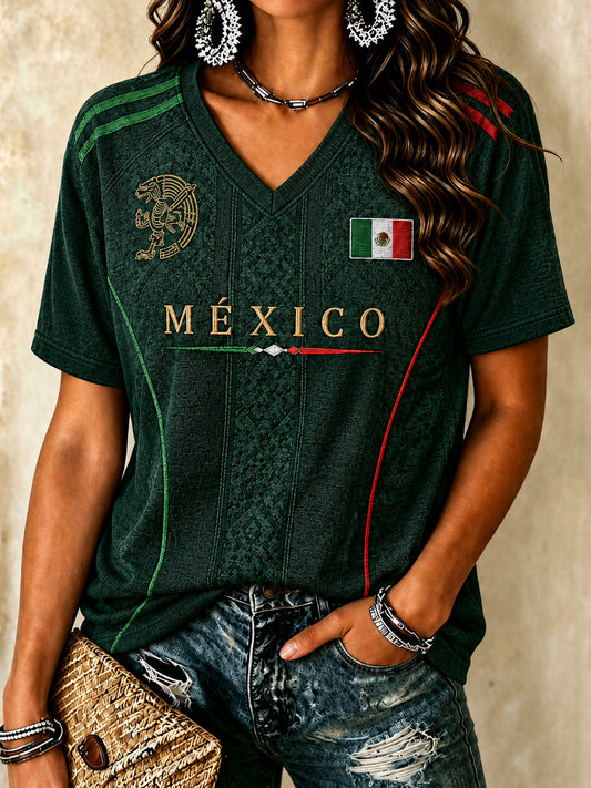 Women's Gift For Football Fans Print Casual Short Sleeve T-shirt