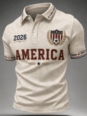 Men's Gift For Soccer Fans Print Casual Short Sleeve Top