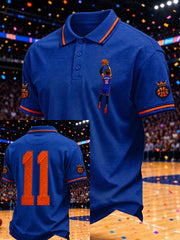 Men's Classic Basketball Fan Graphic Print Short Sleeve Top