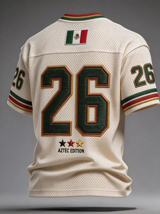 Men's Mexico Football Lover Art Printed T-shirt