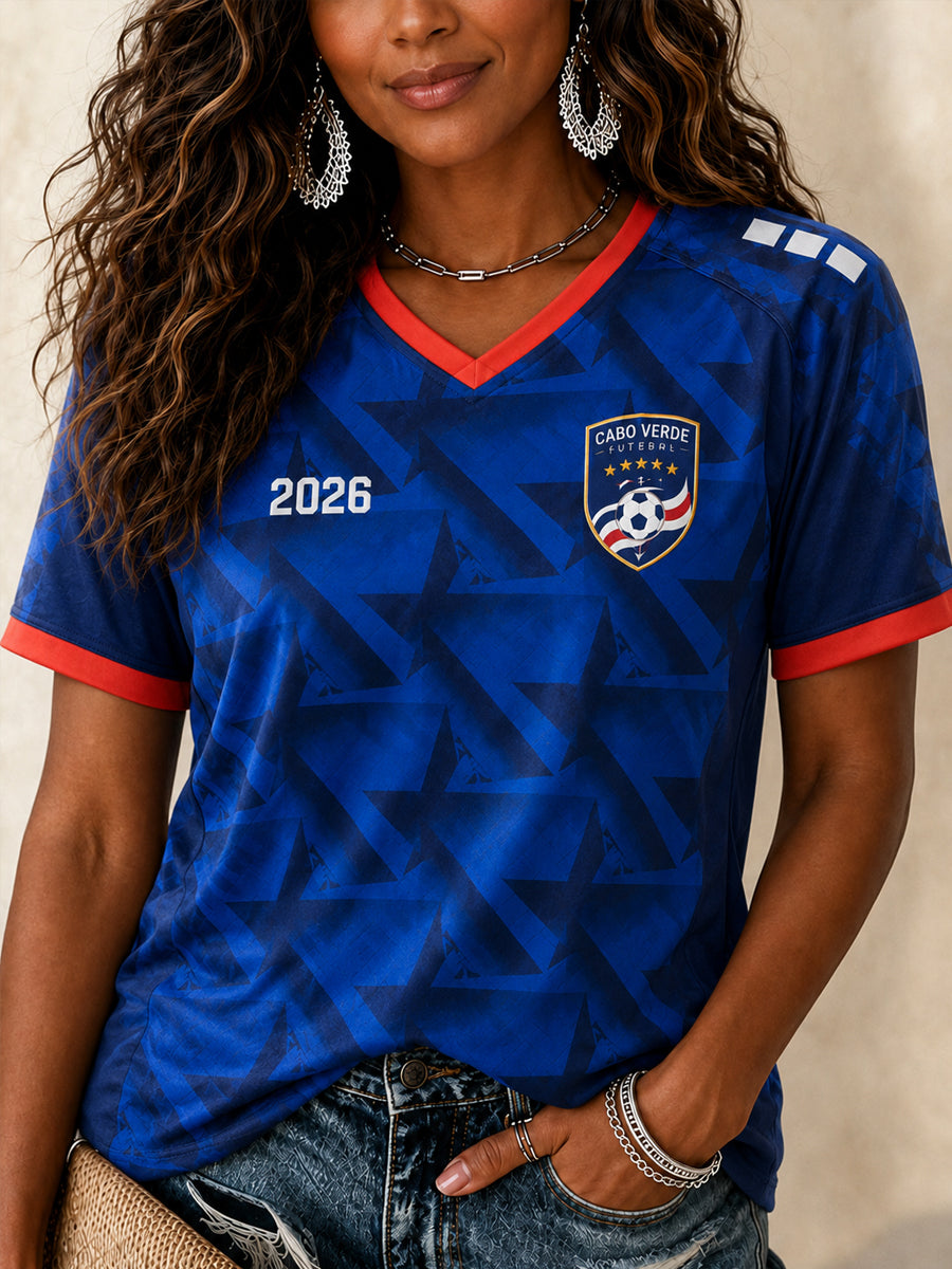 Women's Gift For Football Fans Print Casual V-Neck Tee