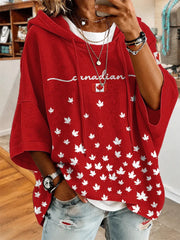 Women's Canada Print Casual Hoodie