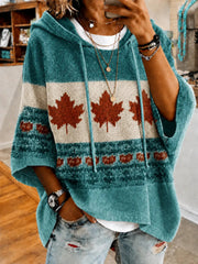 Women's Canada Print Casual Hoodie