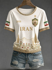 Women's 2026 Iran Football Style T-shirt