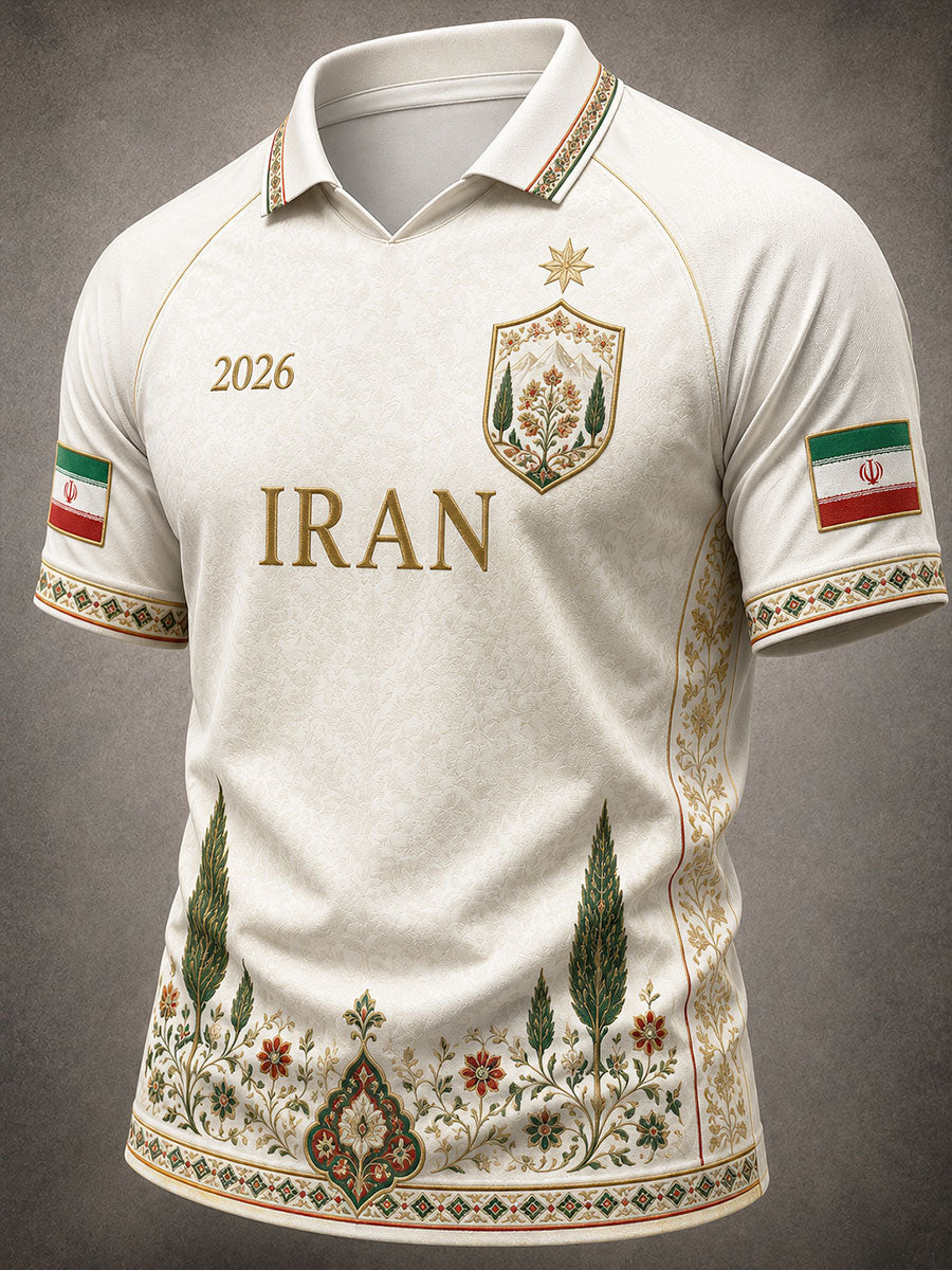 Men's 2026 Iran Football Style T-shirt