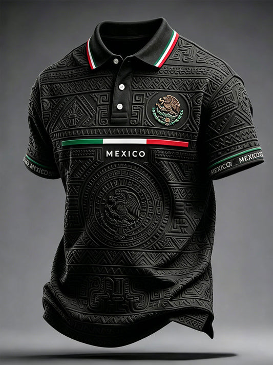 Men's Mexico Pride Art Printed Casual Tops