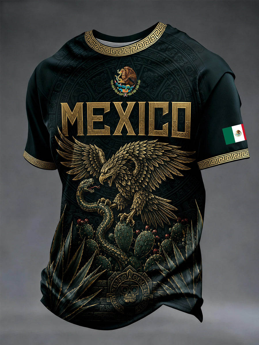 Men's Mexico Print Casual Tee