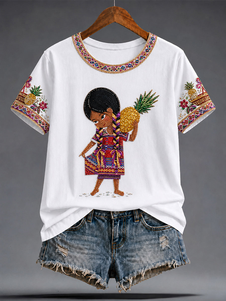 Women's Guelaguetza Mexico Art Printed T-shirt