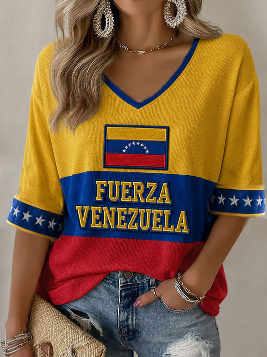 Women's Fuerza Venezuela Waffle T-shirt