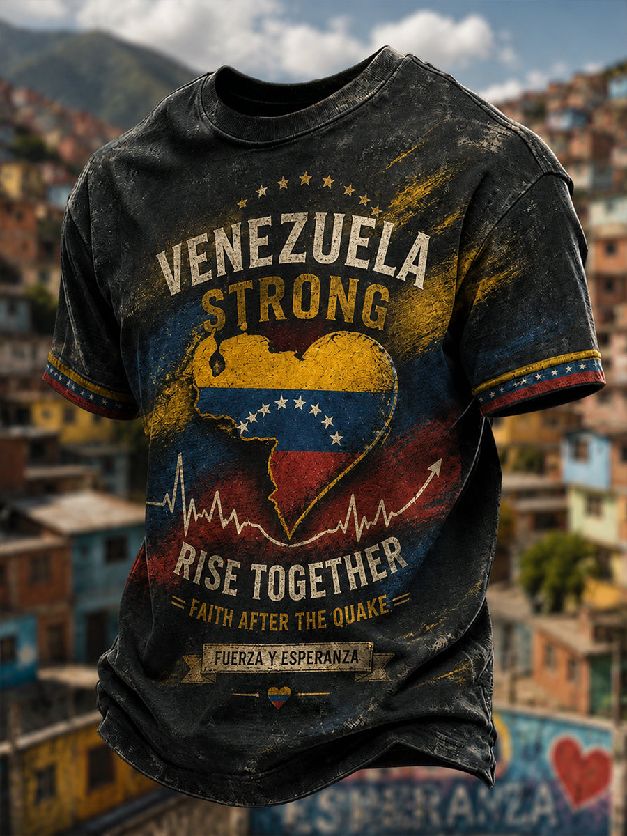 Men's Pray For Venezuela Print T-shirt