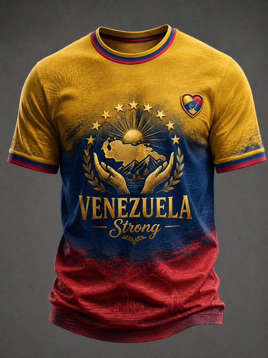 Men's Venezuela Strong Printed T-shirt