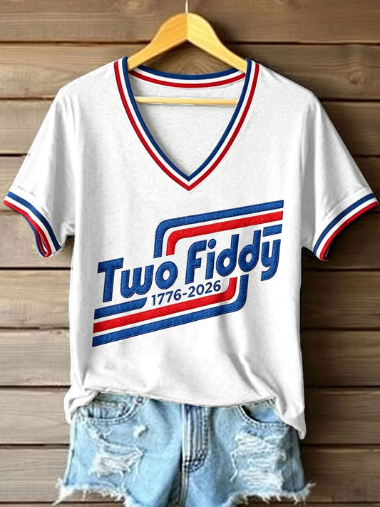 Women's Two Fiddy V-Neck T-Shirt
