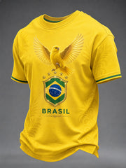 Men's Brasil Print Casual Tee