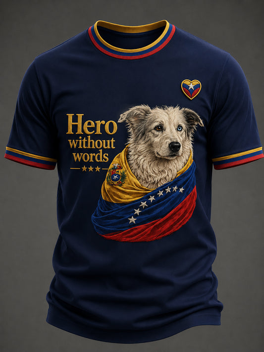 Men's Venezuela Hero Dog Tsunami Patriotic Dog Lover T-Shirt