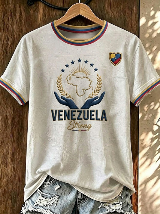 Women's Venezuela Strong Printed T-shirt