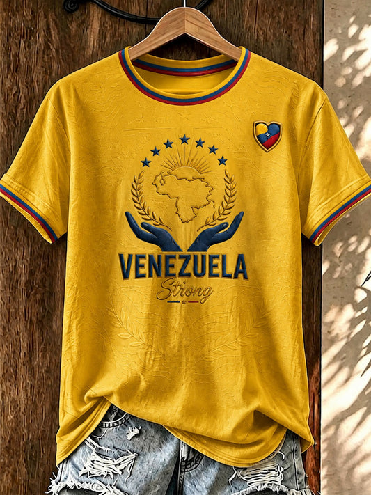 Women's Venezuela Strong Printed T-shirt
