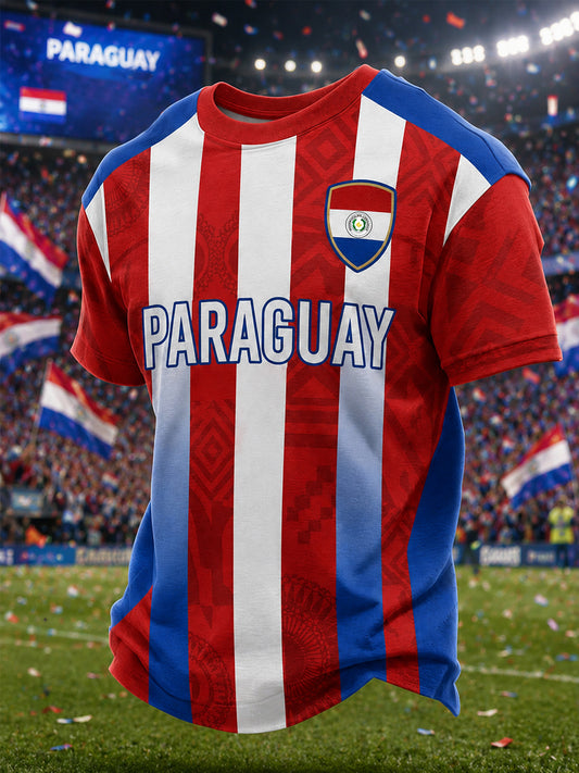 Men's Gift For Paraguay Football Fans Casual Tee