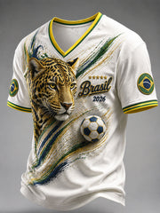 Men's 2026 Brazil Football Style T-shirt
