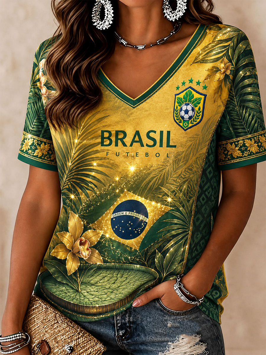 Women's RASIL Printed short-sleeved T-shirt