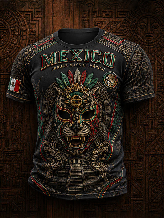 Men's Mexico Mexican Independence Day Art Printed T-shirt