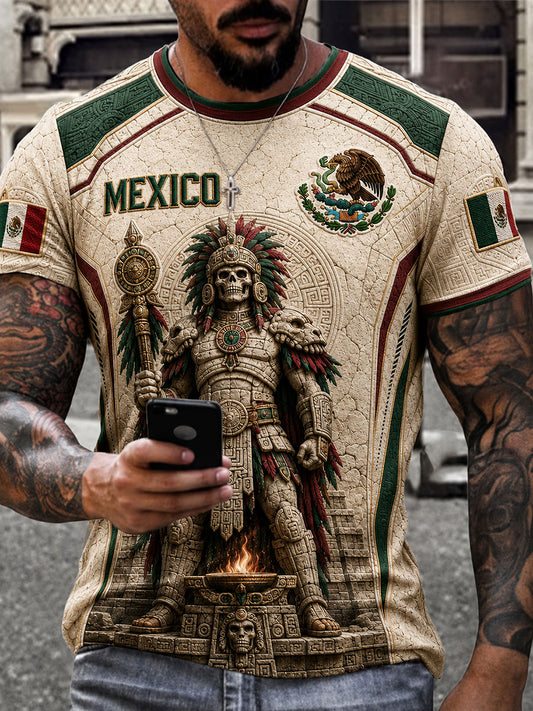 Men's Mexico Mexican Independence Day Art Printed T-shirt