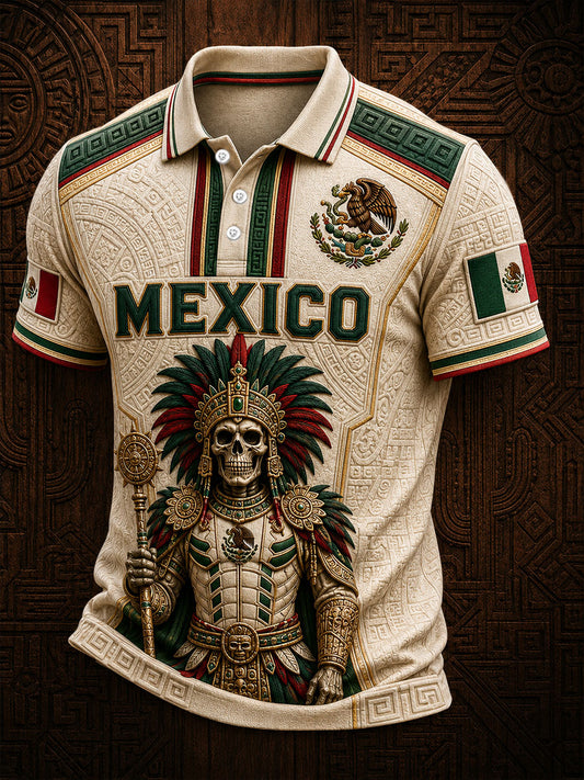 Men's Mexico Mexican Independence Day Art Printed Casual Tops