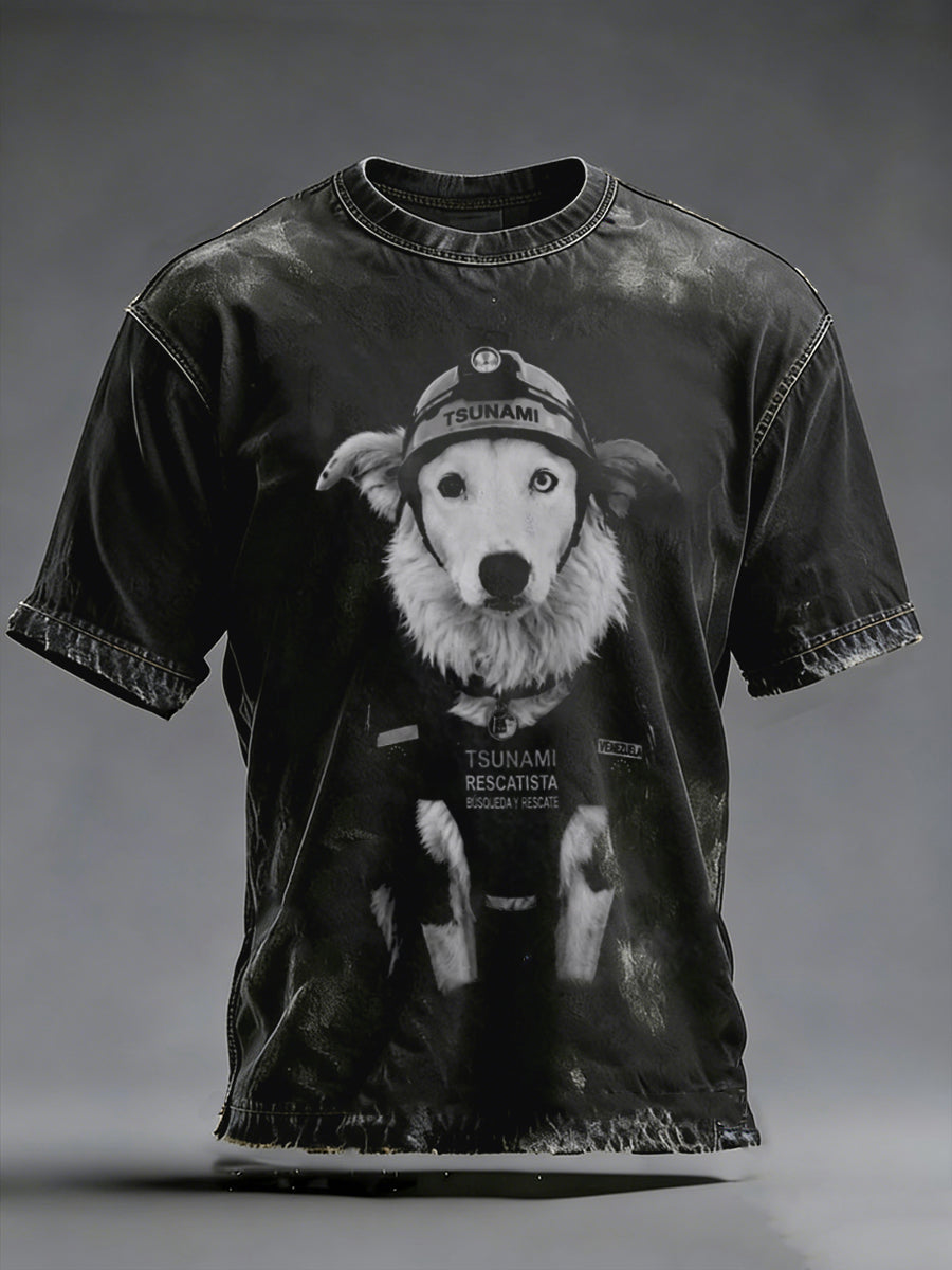 Men's Venezuela Hero Dog Tsunami Patriotic Dog Lover T-Shirt