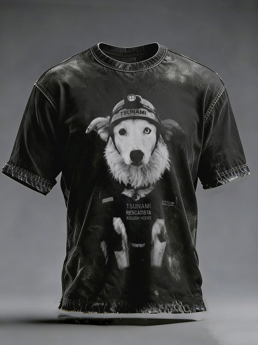 Men's Venezuela Hero Dog Tsunami Patriotic Dog Lover T-Shirt