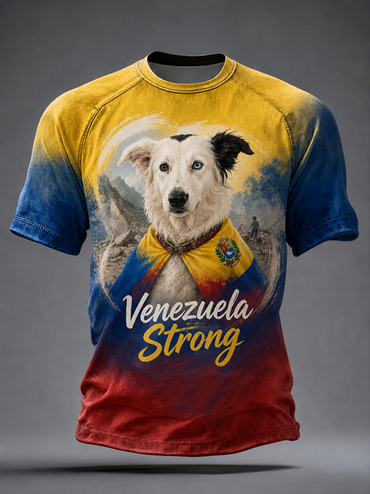 Men's Venezuela Hero Dog Tsunami Patriotic Dog Lover T-Shirt